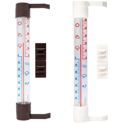 Ulkotermometri läpinäkyvällä asteikolla (-70°C - +50°C) 23cm mix  - 1 