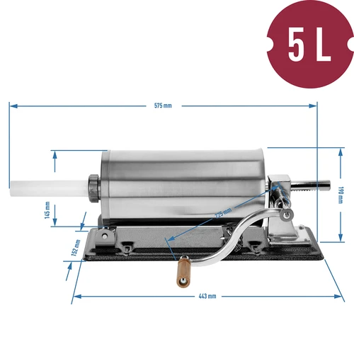 Vaakamallinen makkaratäytin 5 kg - 10