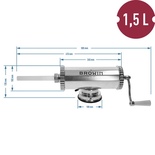 Vaakasuora täyttölaite 1,5 kg silikonimännällä - 10