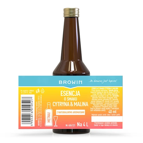 Vadelma-sitruuna-makuinen esanssi - 40 ml, 4L:lle - 4