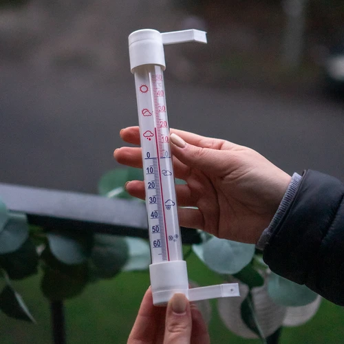 Valkoinen ulkotermometri (-50°C - +50°C) 18cm - 4