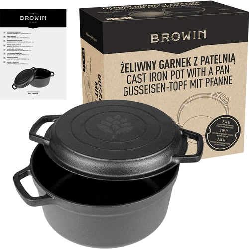 Valurautakattila pannulla, 5 L + 1 L - 10