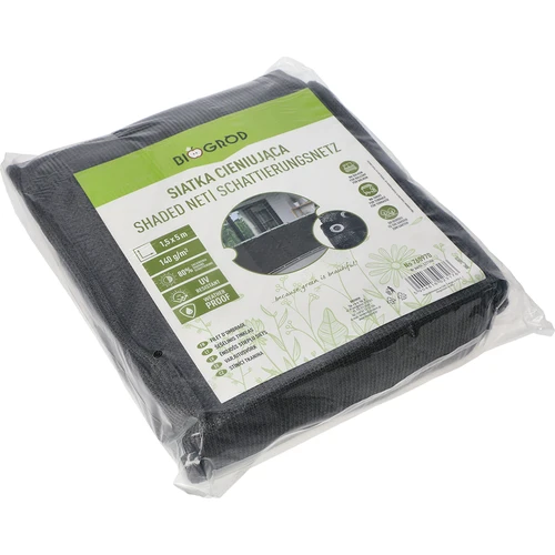 Varjostusverkko (80%, 140 g/m2) 1,5 x 5 m, grafiitti - 2