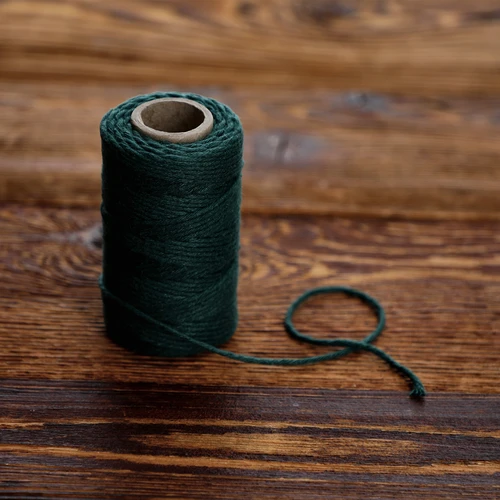 Vihreä puuvillanyöri 2 mm/55 m/100 g - 5