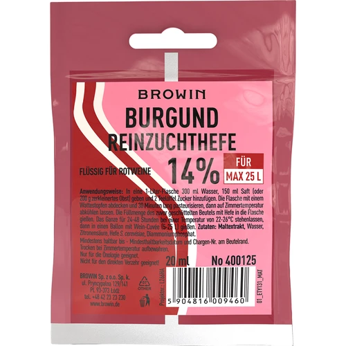 Viinihiiva Burgundi, 20 ml DE/EN  - 1 