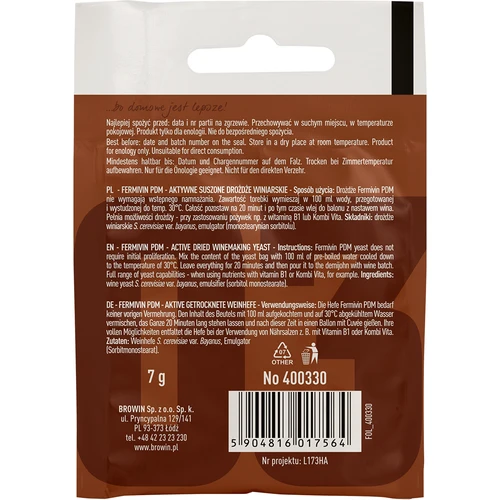 Viinihiiva Fermivin PDM, 7 g - 2