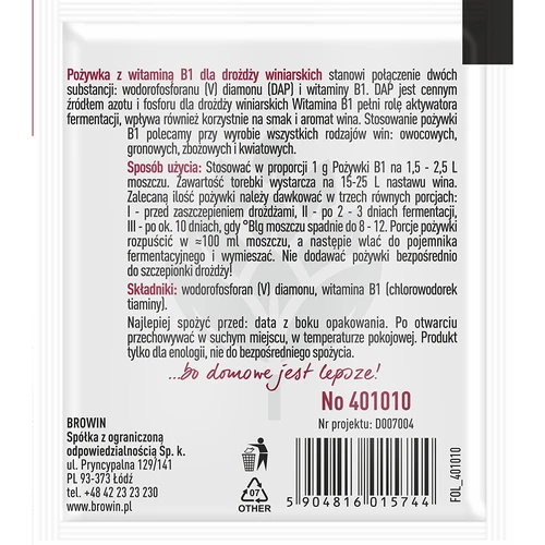 Viinin ravinne B1-vitamiinilla, 10g - 2