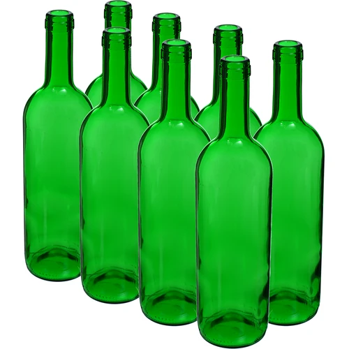 Viinipullo 0,75 L vihreä - pakkaus 8 kpl  - 1 