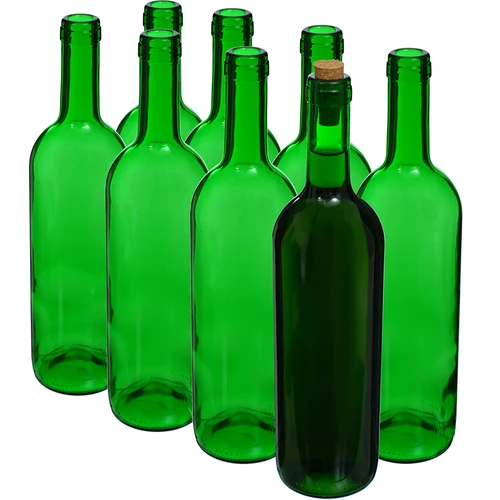 Viinipullo 0,75 L vihreä - pakkaus 8 kpl - 2