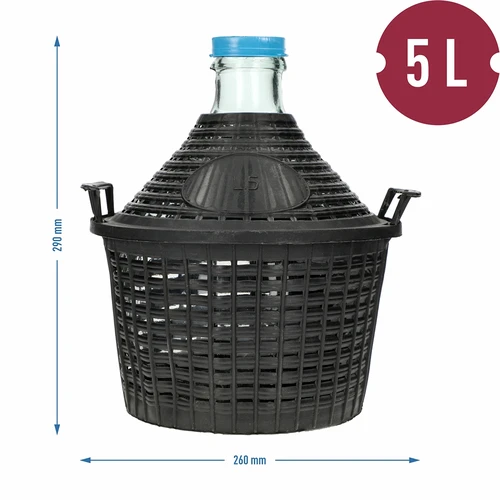 Viinipullo 5L muovikorissa - 6