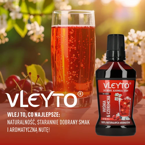 VLEYTO Kirsikka & Tuomipihlaja – makuessenssi luonnollisilla aromeilla, 250 ml - 6