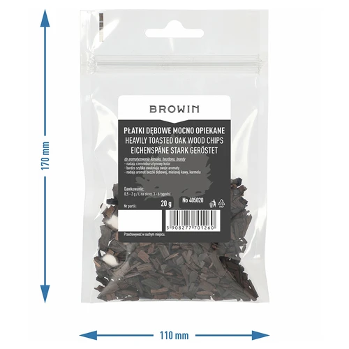 Voimakkaasti paahdetut tammihiutaleet, 20g - 7