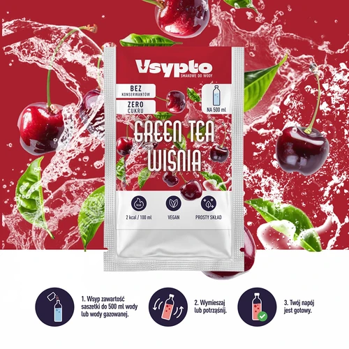 VSYPTO Vihreä tee & kirsikka, 3 g - 5
