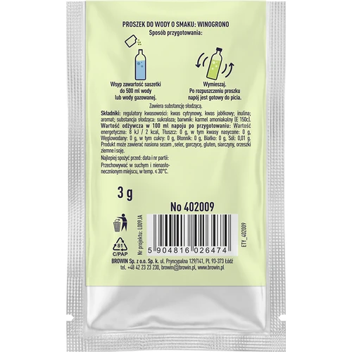 VSYPTO, viinirypäleen maku, 3 g - 3