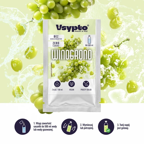 VSYPTO, viinirypäleen maku, 3 g - 5