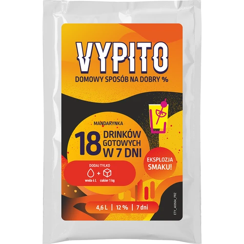VYPITO 12%, annospussi 18 drinkkiä varten - Mandariini, 126 g