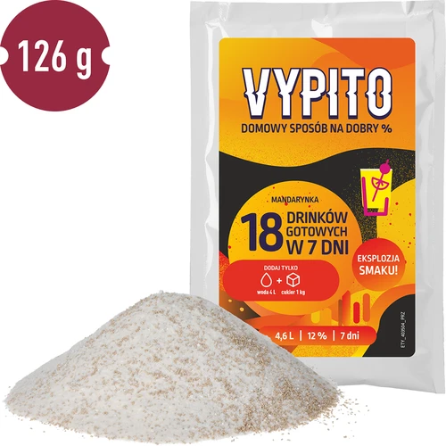 VYPITO 12%, annospussi 18 drinkkiä varten - Mandariini, 126 g - 3