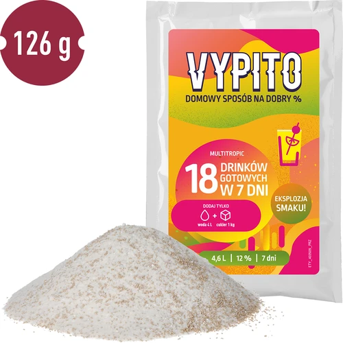 VYPITO 12%, annospussi 18 drinkkiä varten – Multitropic, 126g - 3