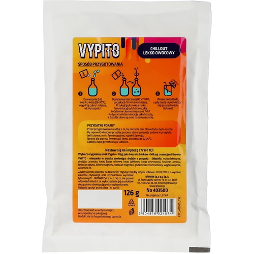 VYPITO 12%, pussi 18 juomalle - Chillout kevyesti hedelmäinen, 126 g - 2
