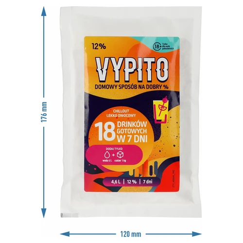 VYPITO 12%, pussi 18 juomalle - Chillout kevyesti hedelmäinen, 126 g - 4