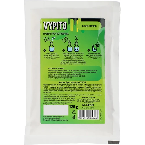 VYPITO 12%, pussi 18 juomalle - Energy drink, 126 g - 2