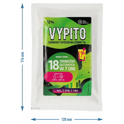 VYPITO 12%, pussi 18 juomalle - Energy drink, 126 g - 4