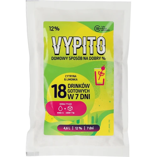 VYPITO 12%, pussi 18 juomalle - Sitruuna & lime, 126 g  - 1 