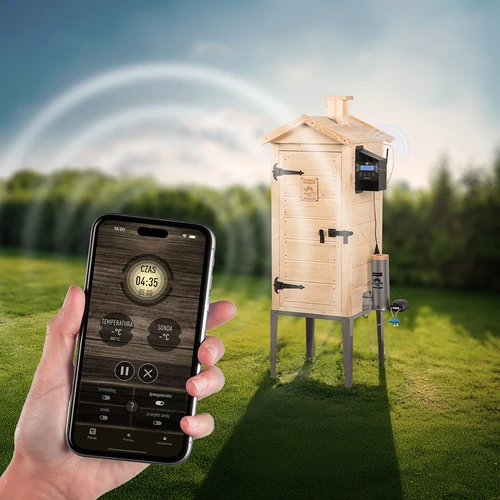 Wi-Fi-savustin, 200 L - dragON WOOD 100IQ sähköisellä lämmitysmoduulilla ja ohjaimella - 7