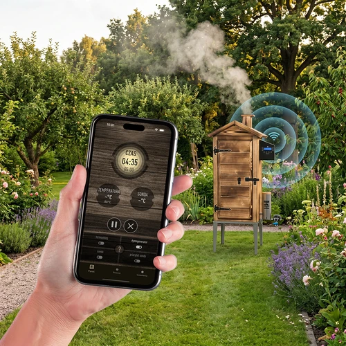 Wi-Fi-savustin, 200 L - dragON WOOD 100IQ, sähköisellä lämmitysmoduulilla ja ohjaimella, puulämmitteinen - 6