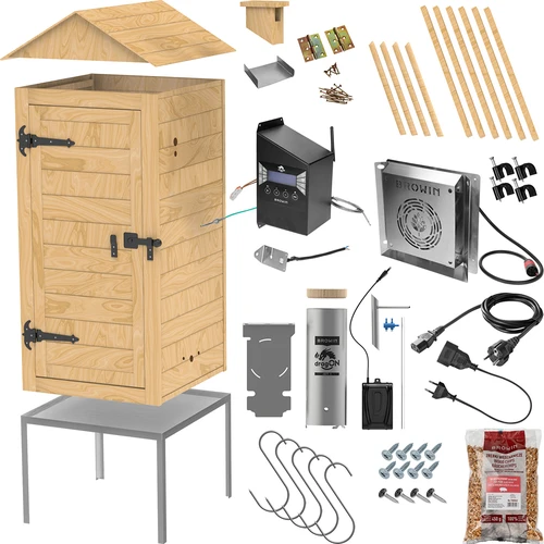 Wi-Fi-savustinkaappi, 200 L – dragON WOOD 100IQ, sähköisellä lämmitysmoduulilla ja ohjaimella - 3