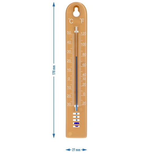 Yleislämpömittari (-30 - +50°C), 17 cm, vaaleanruskea - 4