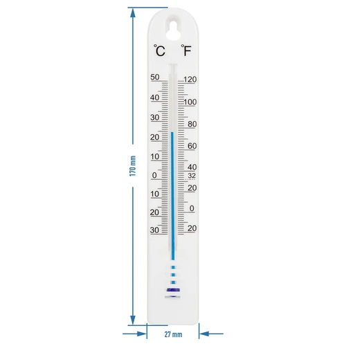 Yleislämpömittari (-30 - +50°C), 17 cm, valkoinen - 2