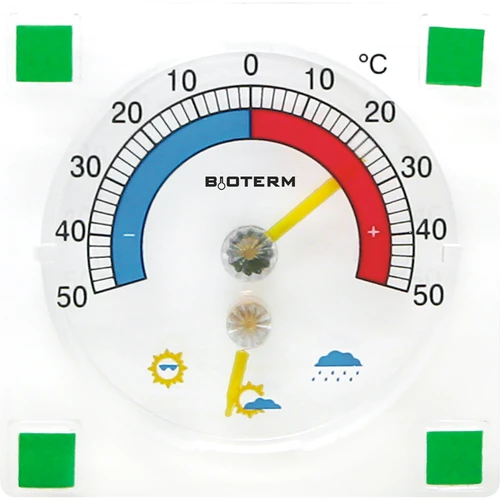 Yleismittari hygrometrillä, läpinäkyvä, itseliimautuva (-50°C - +50°C)  - 1 