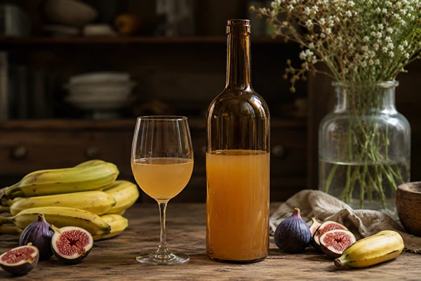 Jälkiruokaviini viikunoista ja banaaneista