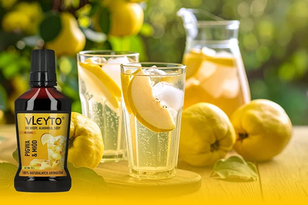 Sparkling Kvitteni - raikas alkoholiton drinkki hunajan ja kvittenin vivahteella